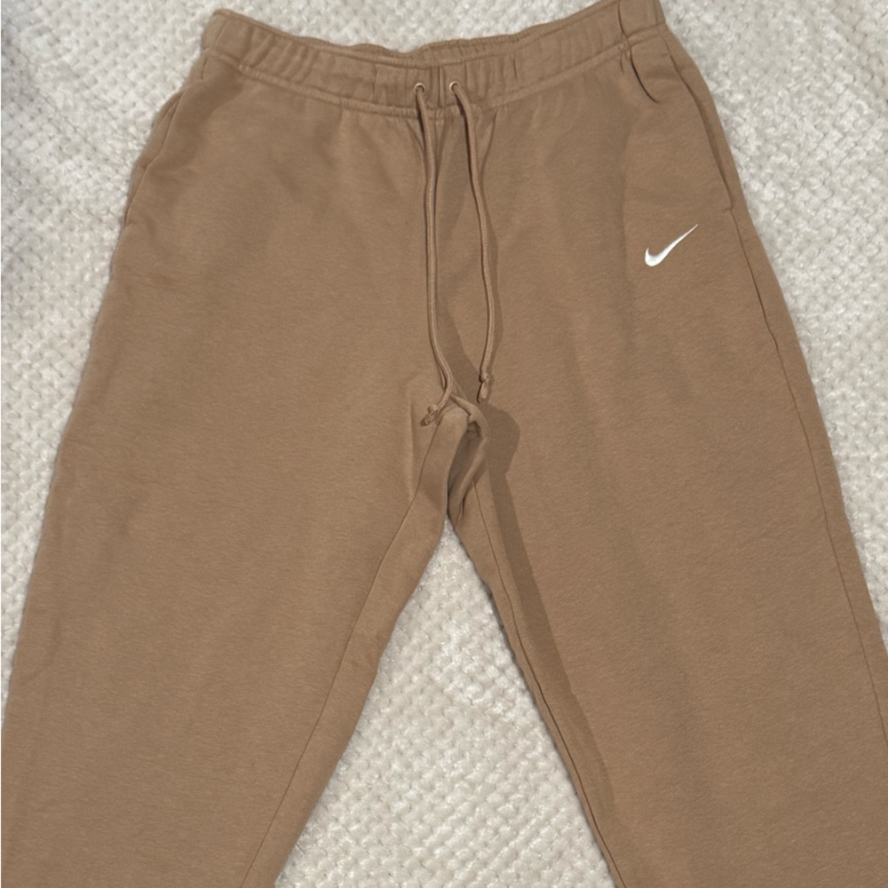 Nike Tan Sweatpants with Black Logo